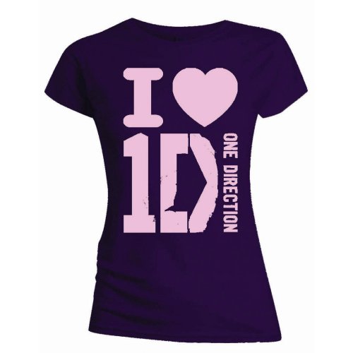 One Direction Ladies T-Shirt: I Love (Skinny Fit) (X-Large)