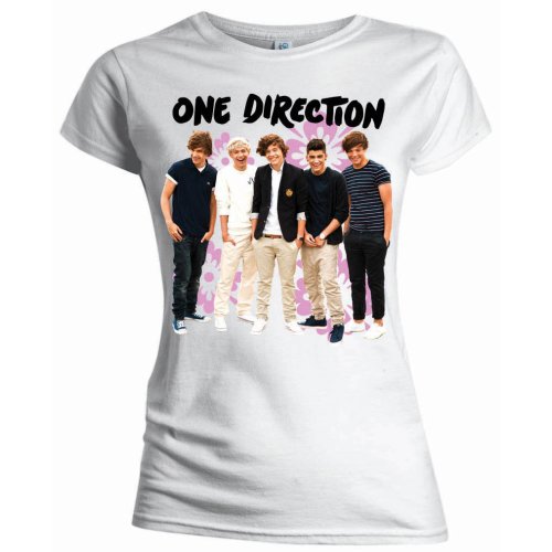 One Direction Kids Girls T-Shirt: Flowers (Slim Fit) (Large)