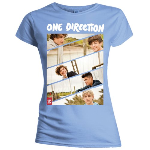 One Direction Kids Girls T-Shirt: Band Sliced (Skinny Fit)