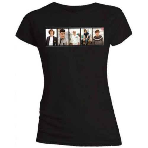 One Direction Ladies T-Shirt: Photo Split (Skinny Fit)