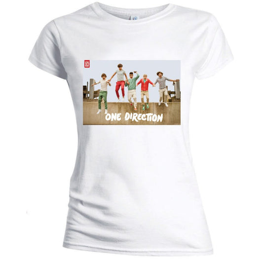 One Direction Ladies T-Shirt: Band Jump (Skinny Fit)