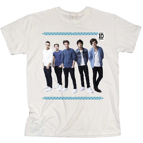 One Direction Ladies T-Shirt: College Wreath (Skinny Fit)