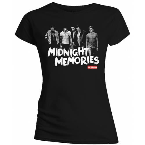 One Direction Ladies T-Shirt: Midnight Memories B&W