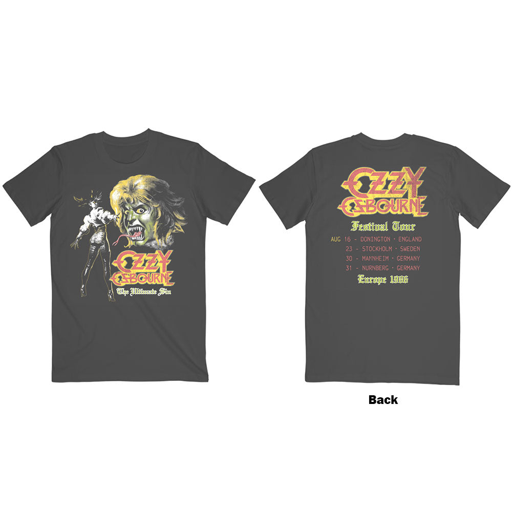 Ozzy Osbourne Unisex T-Shirt: Ultimate Remix (Back Print)