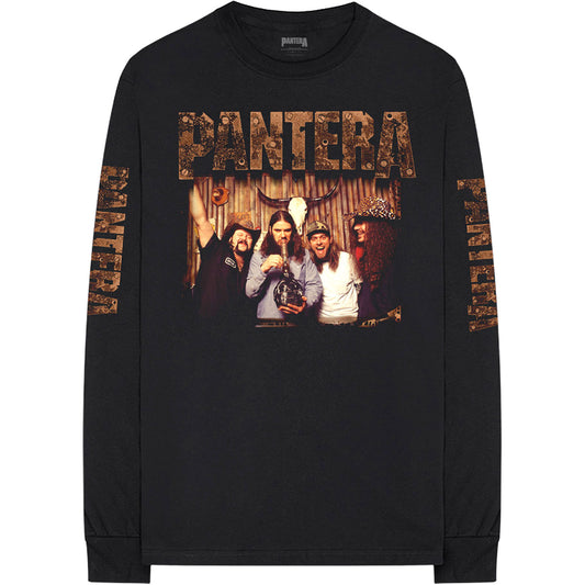 Pantera Unisex Long Sleeve T-Shirt: Bong Group (Sleeve Print)