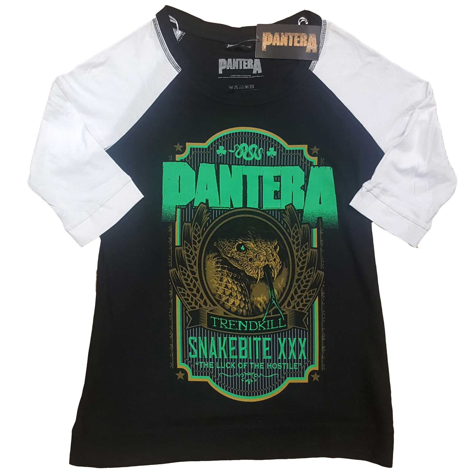 Pantera Ladies Raglan T-Shirt: Snakebit XXX Label