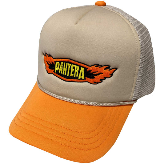 Pantera Unisex Mesh Back Cap: Flames Logo