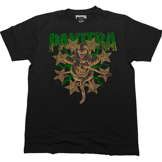 Pantera Unisex T-Shirt: Skull & Snake (Embellished)