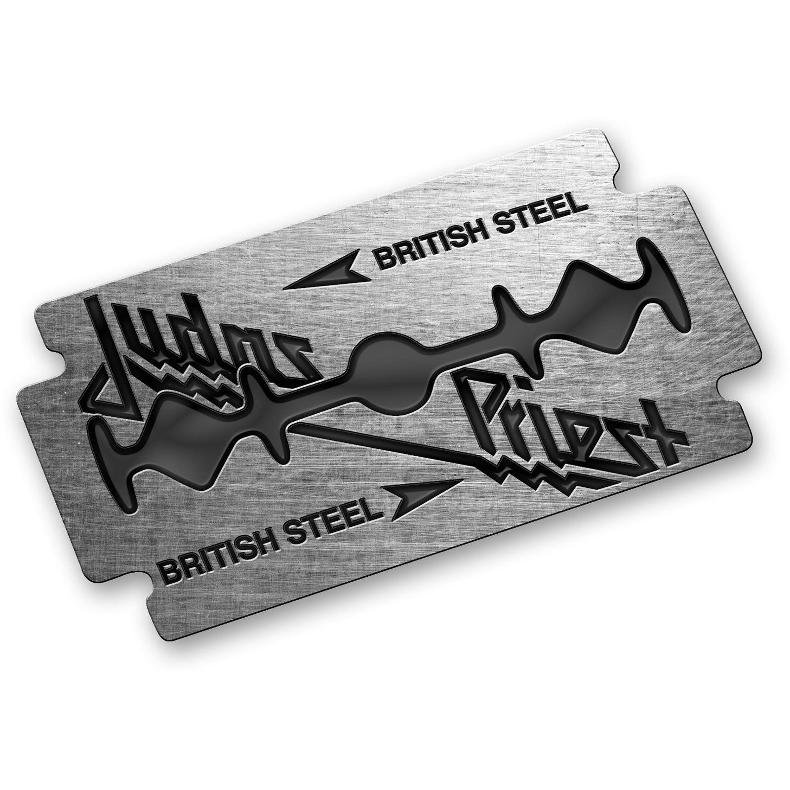 Judas Priest Pin Badge: British Steel (Enamel In-Fill)
