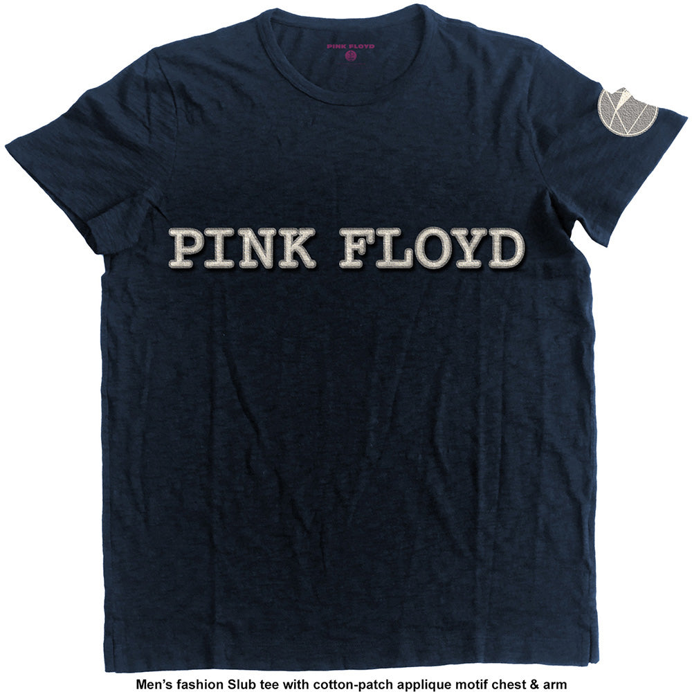 Pink Floyd Unisex Applique T-Shirt: Logo & Prism