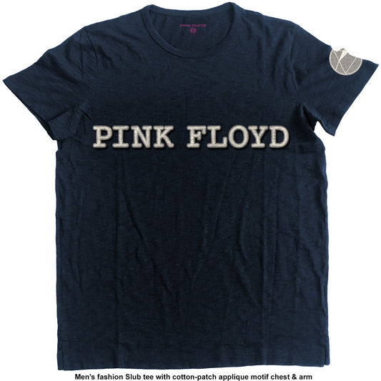 Pink Floyd Unisex Applique T-Shirt: Logo & Prism