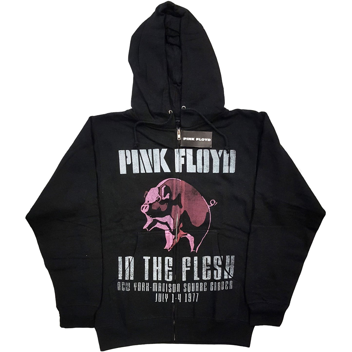 Pink Floyd Unisex Zipped Hoodie: In the Flesh