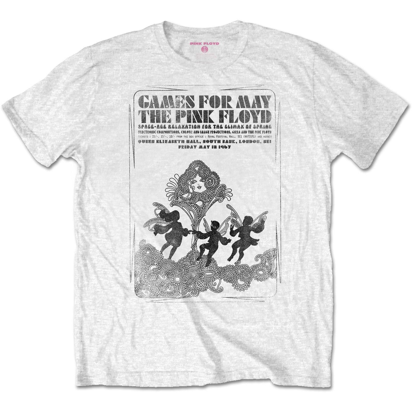 Pink Floyd Unisex T-Shirt: Games For May B&W