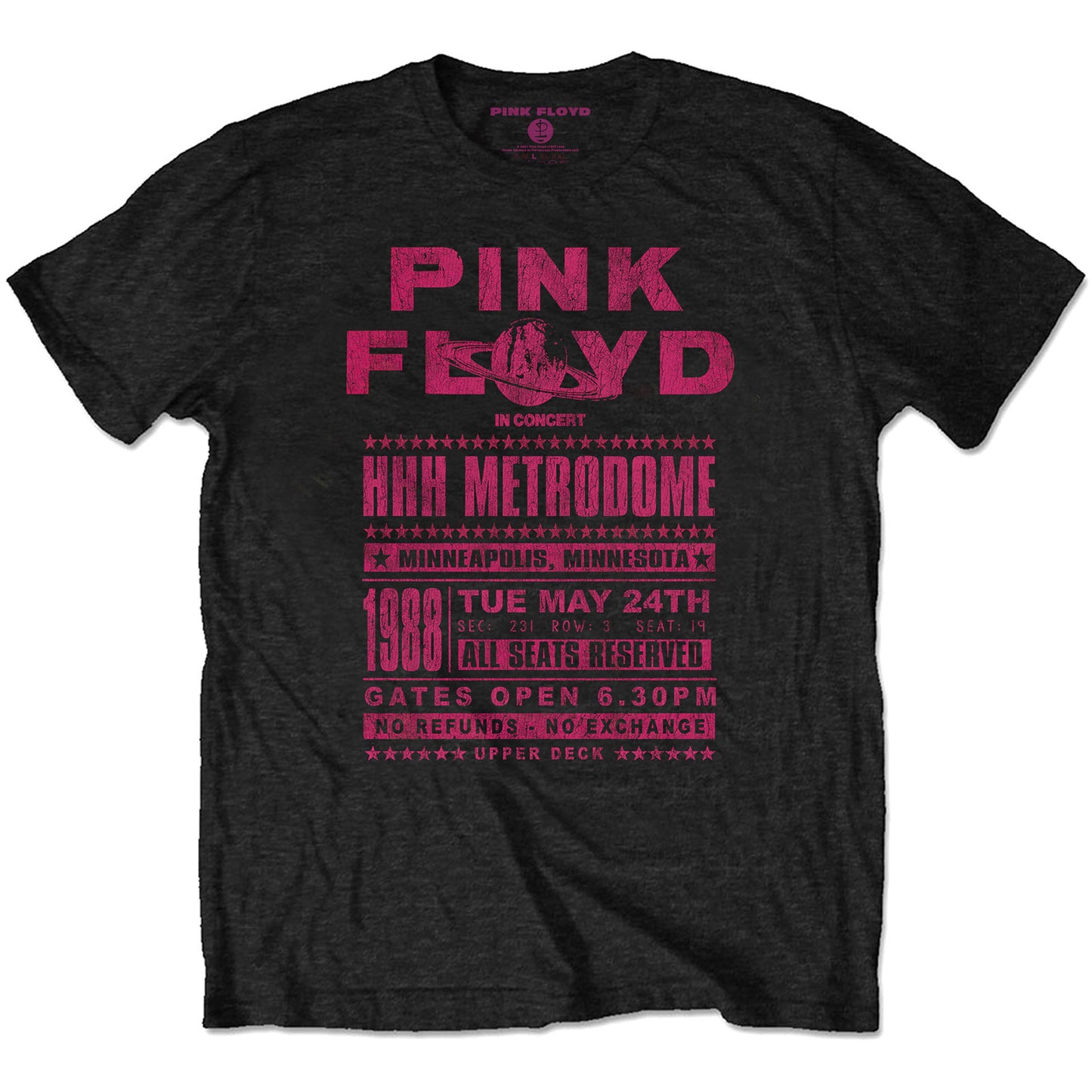 Pink Floyd Unisex T-Shirt: Metrodome '88