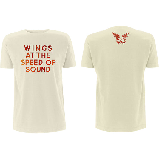 Paul McCartney Unisex T-Shirt: Wings at the Speed of Sound (Back Print)
