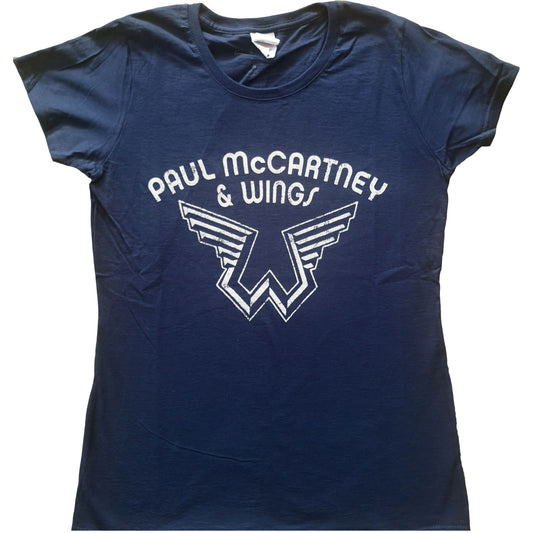 Paul McCartney Ladies T-Shirt: Wings Logo
