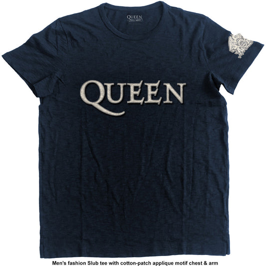 Queen Unisex Applique T-Shirt: Logo & Crest