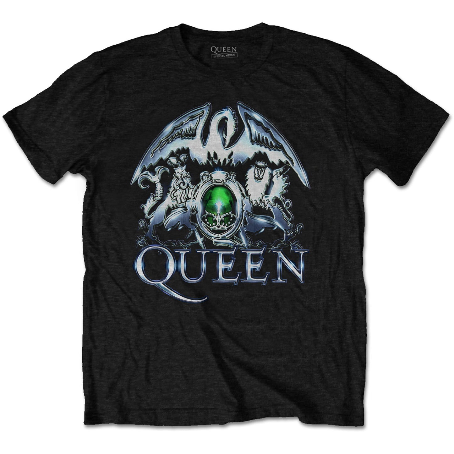 Queen Unisex T-Shirt: Metal Crest