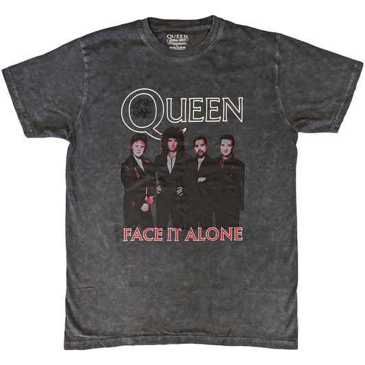 Queen Unisex T-Shirt: Face it Alone Band (Wash Collection)