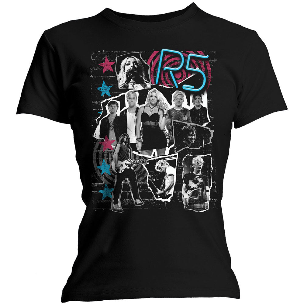 R5 Ladies T-Shirt: Grunge Collage