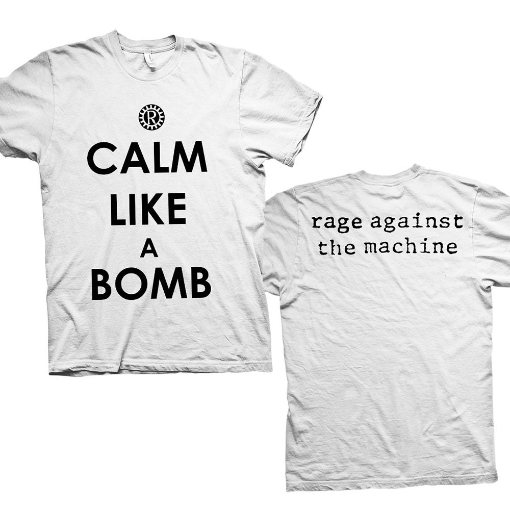 Rage Against The Machine Unisex T-Shirt: Calm Like A Bomb (Back Print)
