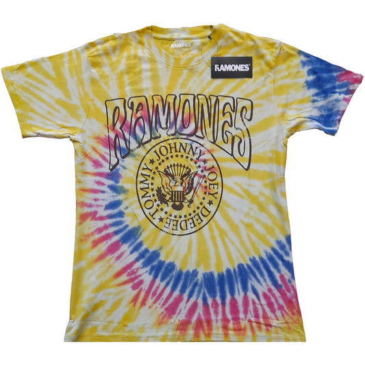 Ramones Unisex T-Shirt: Crest Psych (Wash Collection)