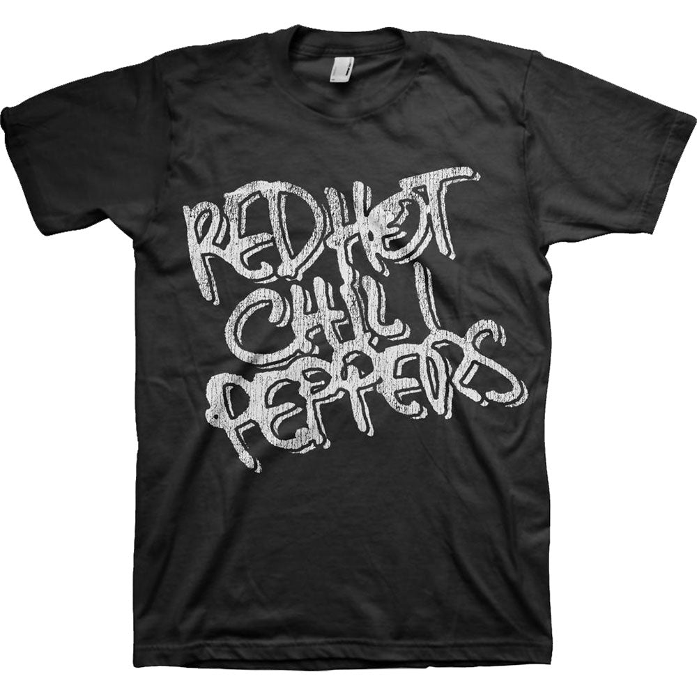 Red Hot Chili Peppers Unisex T-Shirt: Black & White Logo