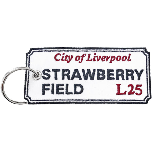 Road Sign Keychain: Strawberry Field, Liverpool Sign (Double Sided Patch)