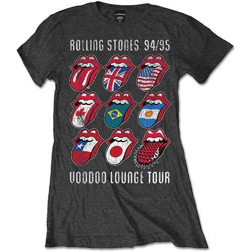 The Rolling Stones Ladies T-Shirt: Voodoo Lounge Tongues