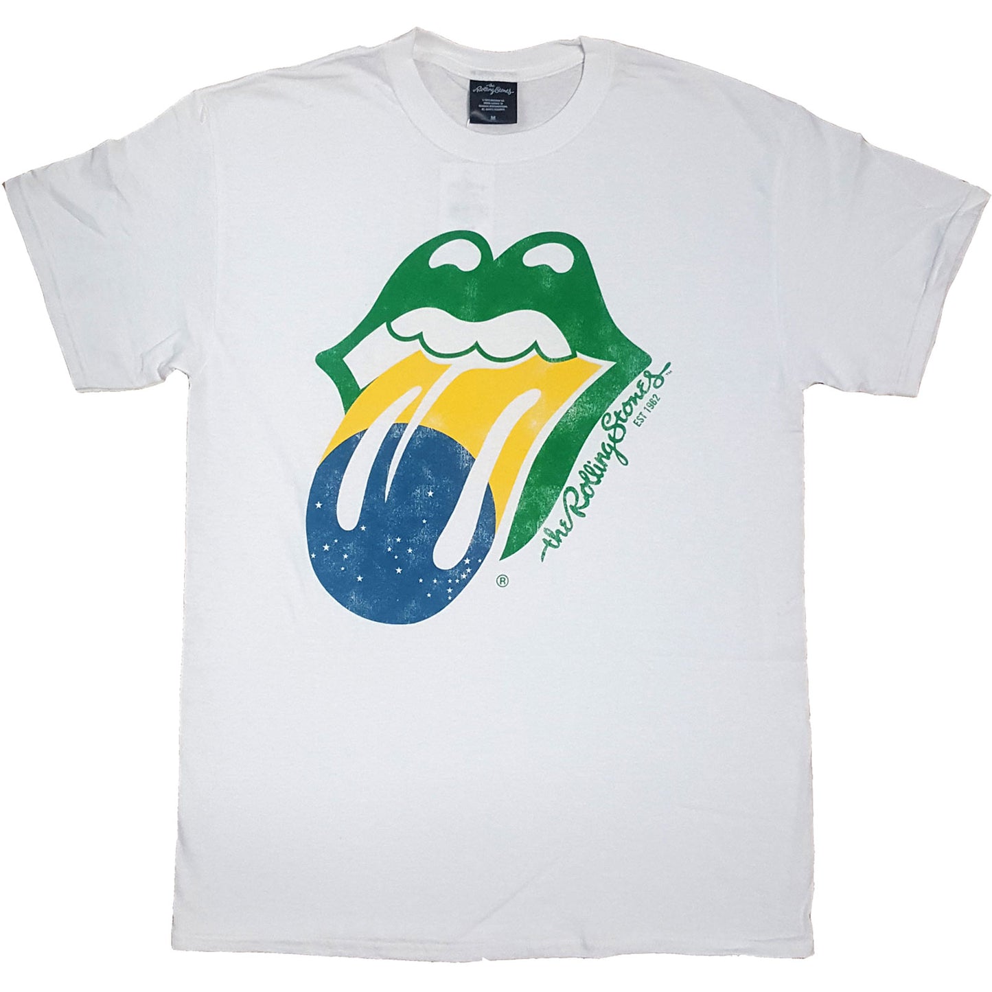 The Rolling Stones Unisex T-Shirt: Brazil Tongue