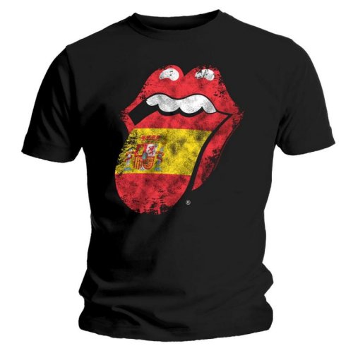 The Rolling Stones Unisex T-Shirt: Spain Tongue