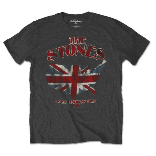 The Rolling Stones Unisex T-Shirt: Union Jack US Map