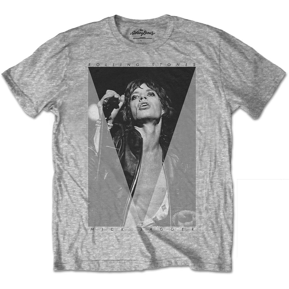 The Rolling Stones Unisex T-Shirt: Mick Triangle
