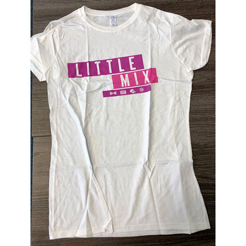 Little Mix Ladies T-Shirt: Logo Purple/Pink (Ex-Tour)