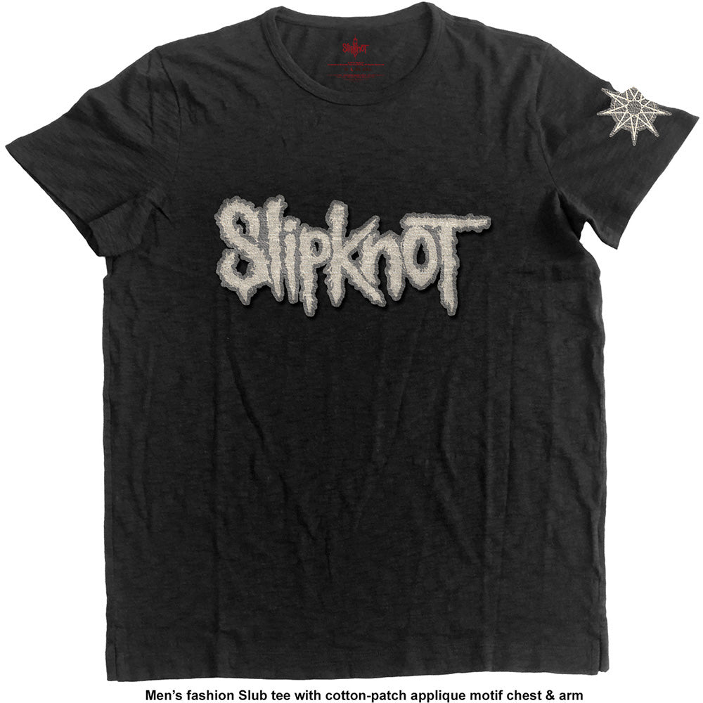 Slipknot Unisex Applique T-Shirt: Logo & Star