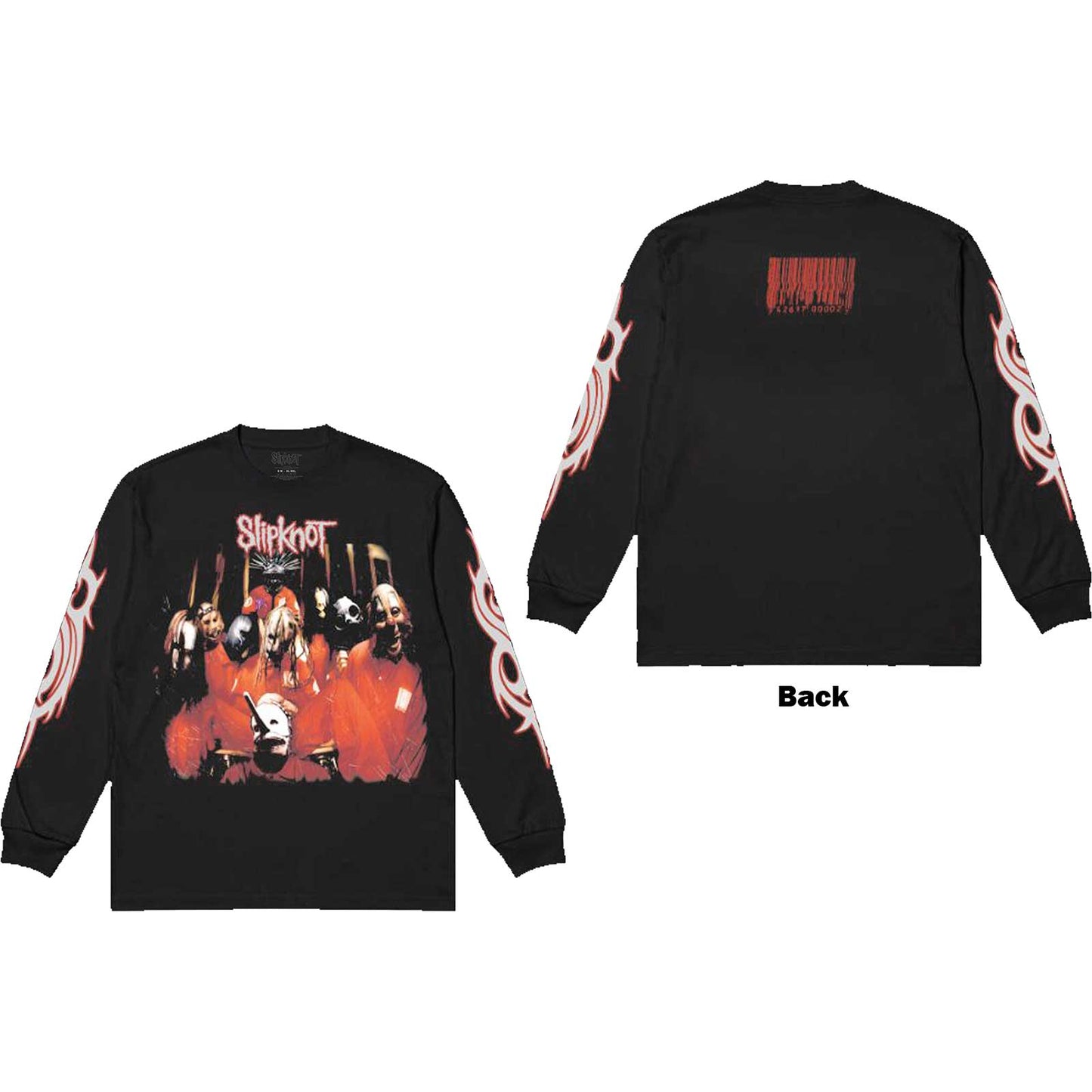 Slipknot Unisex Long Sleeve T-Shirt: Spit it Out (Back & Sleeve Print)