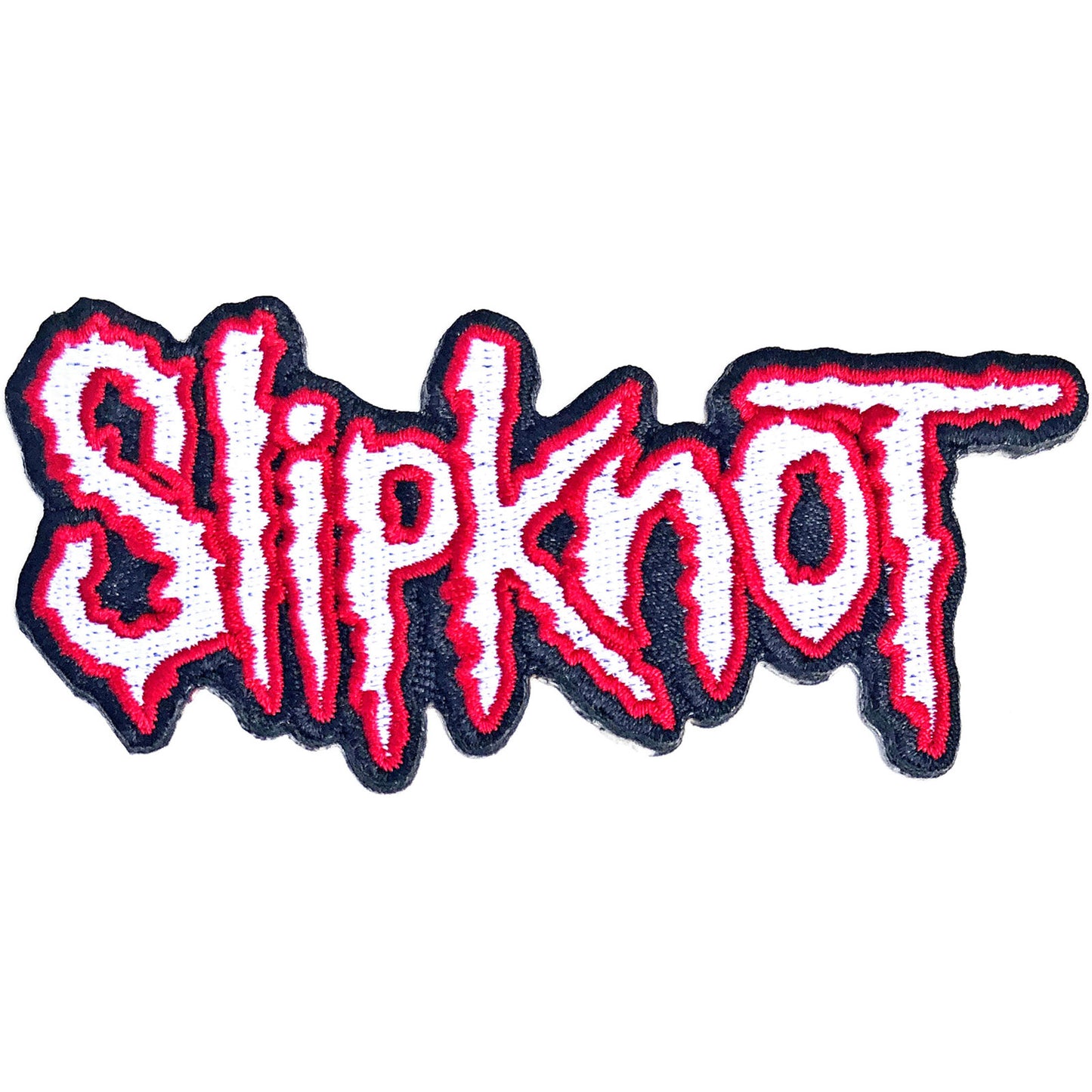 Slipknot Standard Patch: Cut-Out Logo Red Border