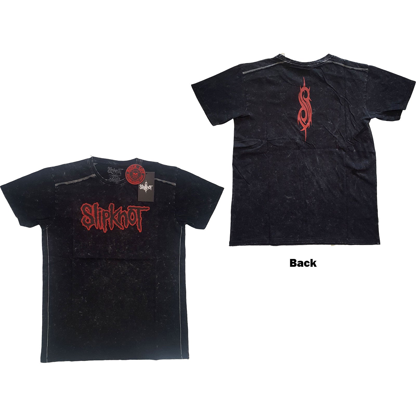 Slipknot Unisex T-Shirt: Logo (Wash Collection & Back Print)