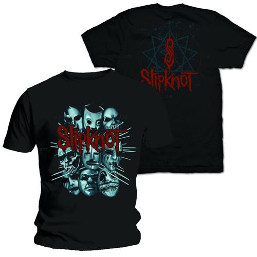 Slipknot Unisex T-Shirt: Masks 2 (Back Print)