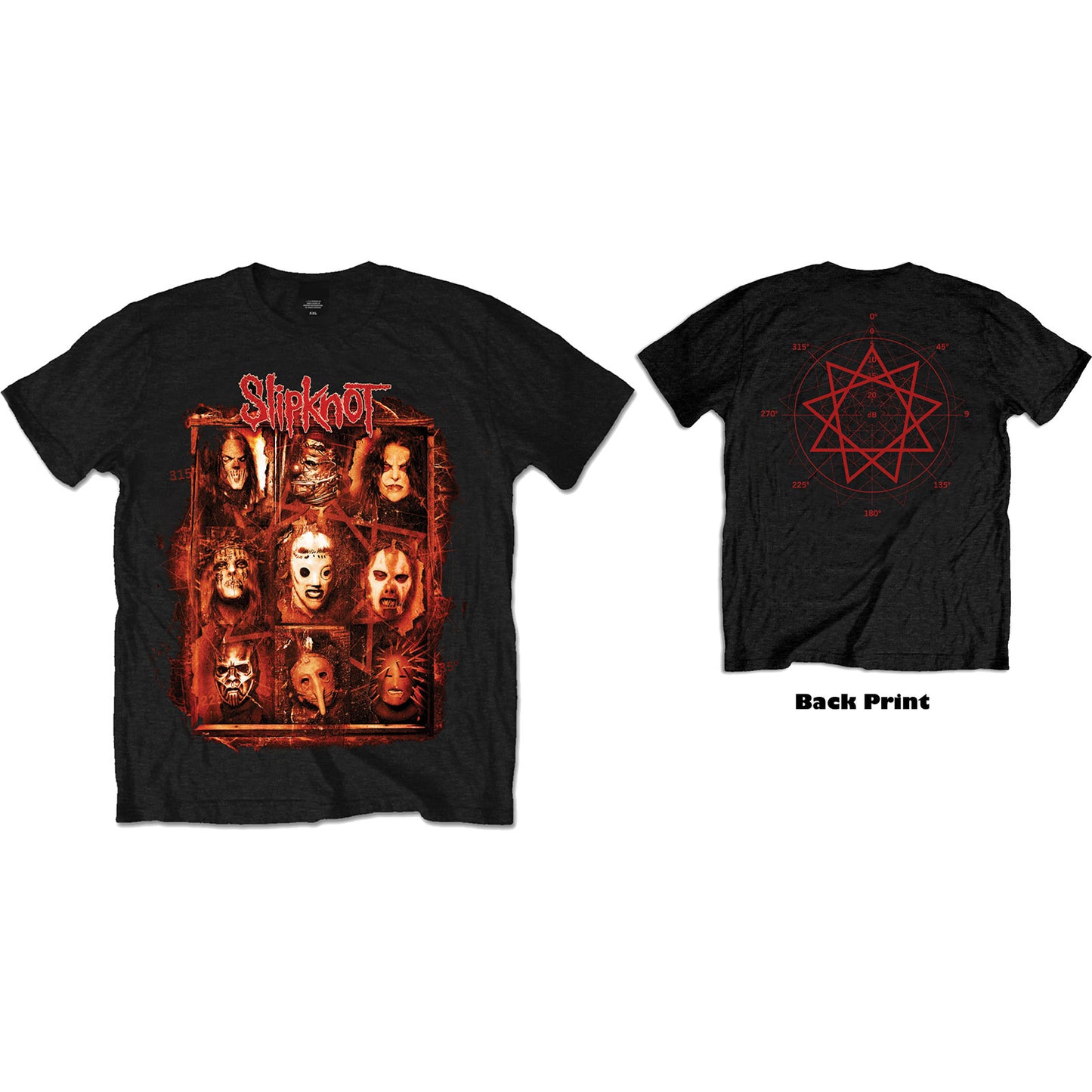 Slipknot Unisex T-Shirt: Rusty Face (Back Print)