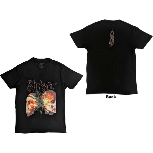 Slipknot Unisex T-Shirt: 2 Faces (Back Print)