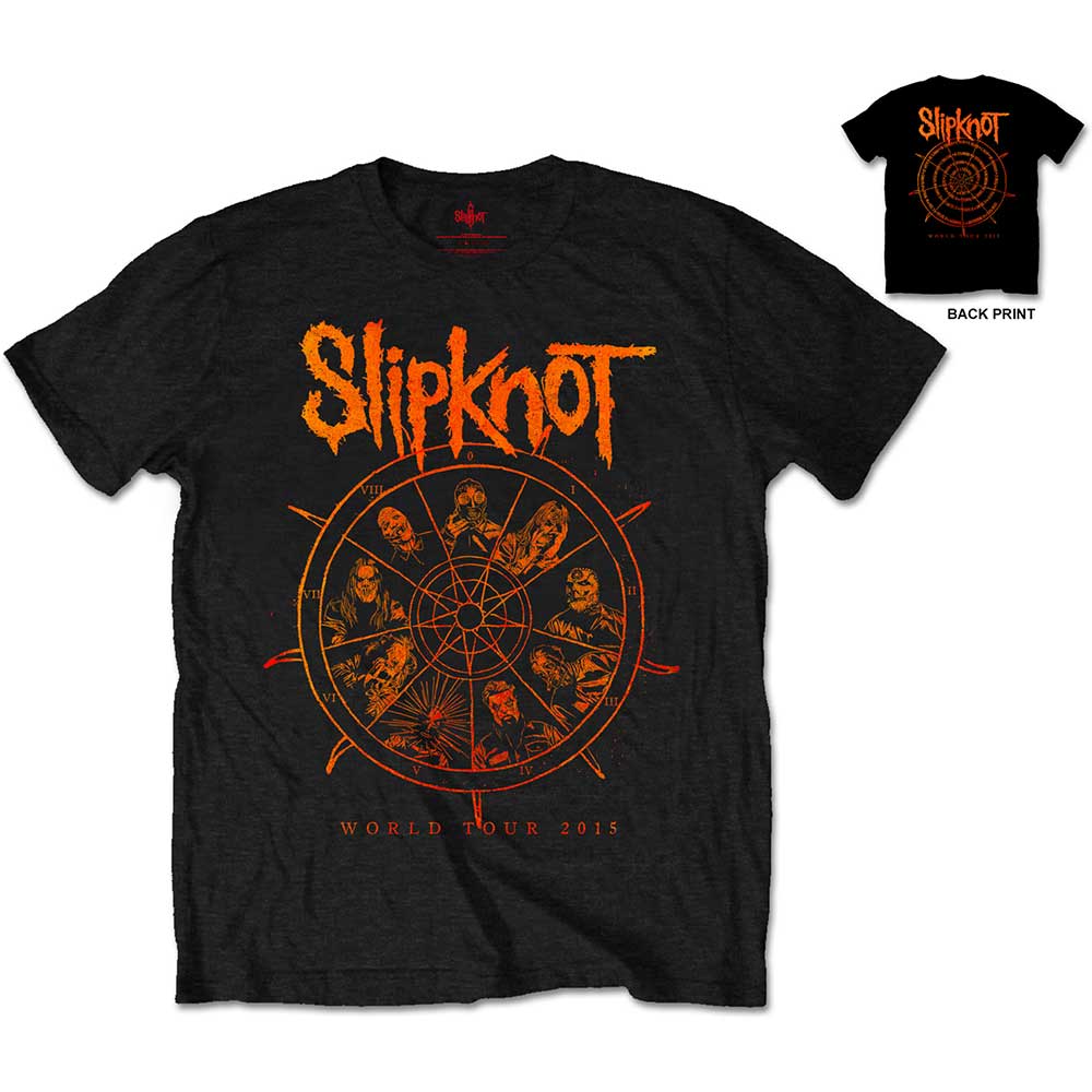 Slipknot Unisex T-Shirt: The Wheel (Back Print)