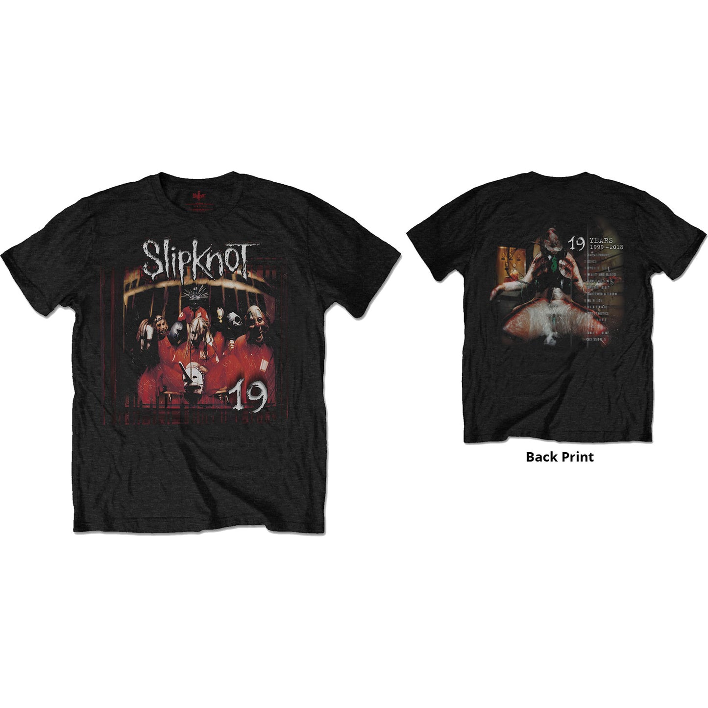 Slipknot Unisex T-Shirt: Debut Album 19 Years (Back Print)