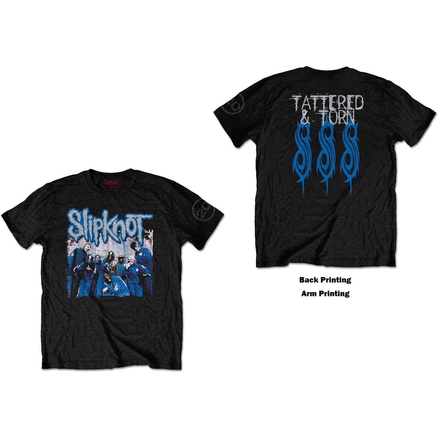 Slipknot Unisex T-Shirt: 20th Anniversary Tattered & Torn (Back Print)