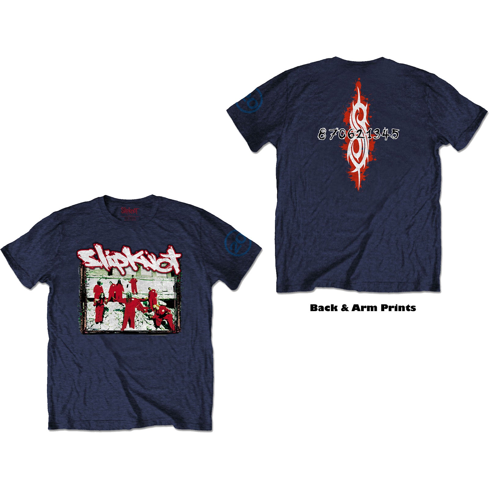 Slipknot Unisex T-Shirt: 20th Anniversary - Red Jump Suits (Back Print)