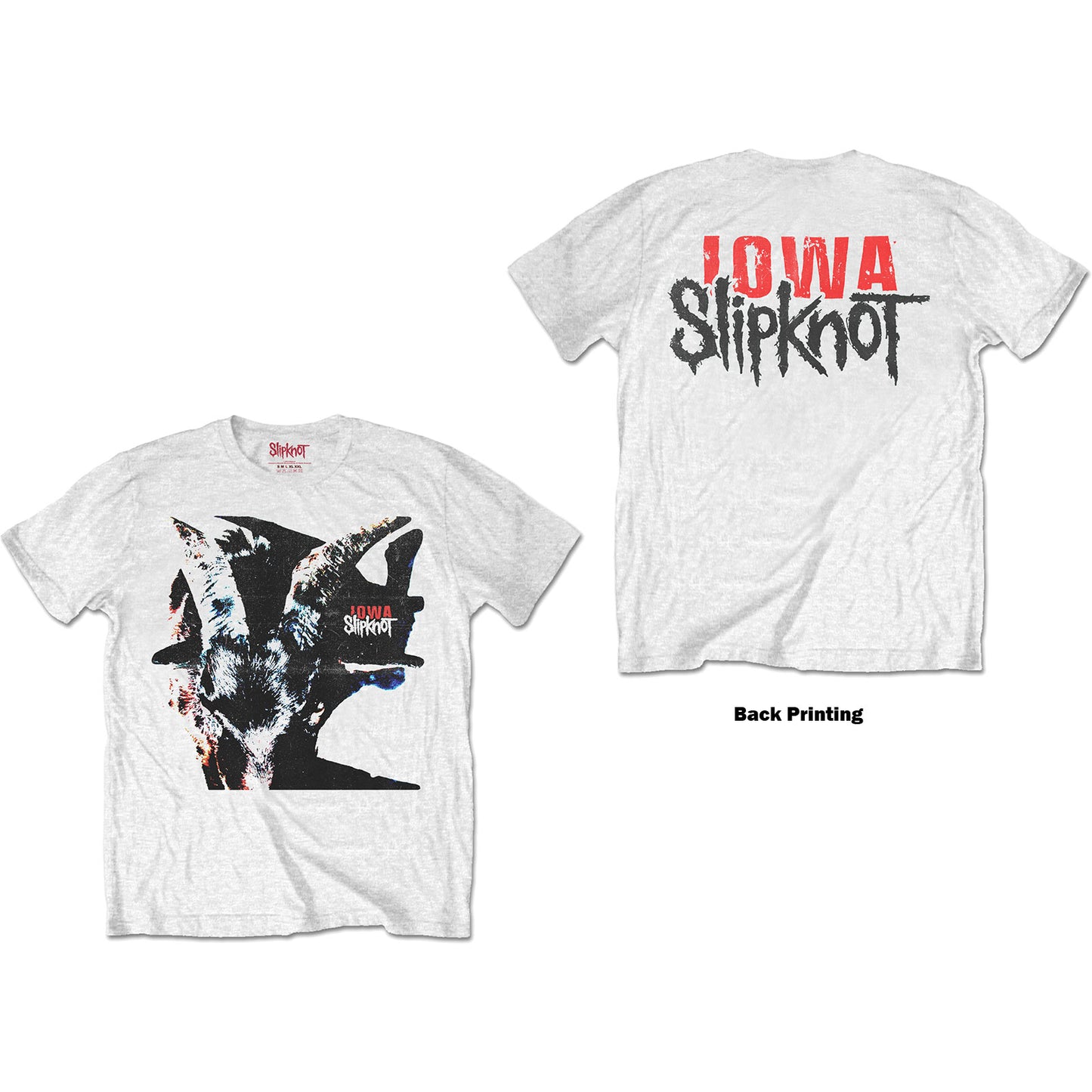 Slipknot Unisex T-Shirt: Iowa Goat Shadow (Back Print)