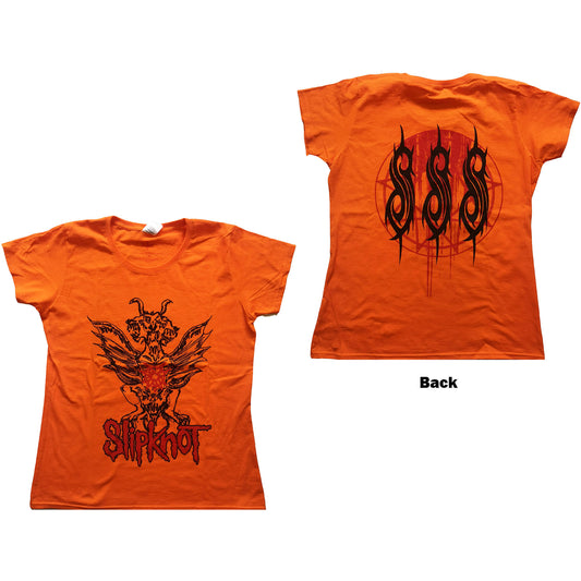 Slipknot Ladies Tee: Winged Devil (Back Print)