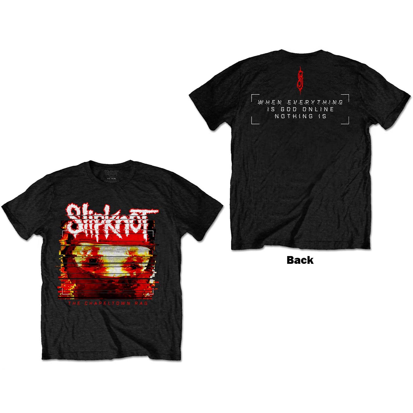 Slipknot Unisex T-Shirt: Chapeltown Rag Glitch (Back Print)