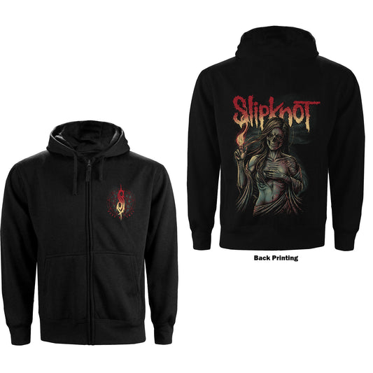 Slipknot Unisex Zipped Hoodie: Burn Me Away (Back Print)