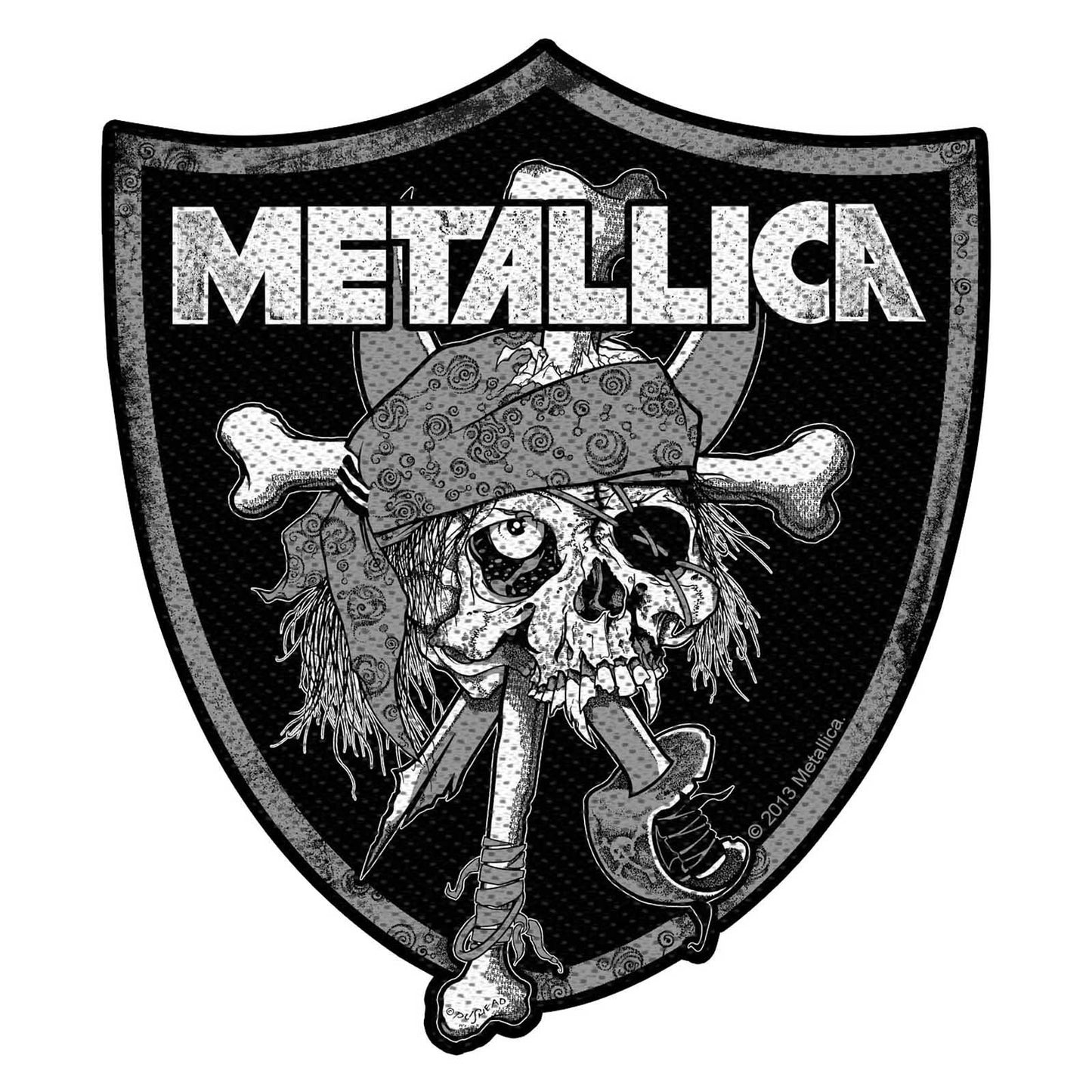 Metallica Standard Patch: Raiders Skull (Loose)